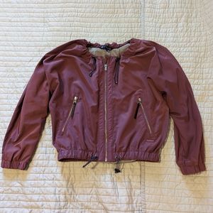 Athleta blush bomber jacket